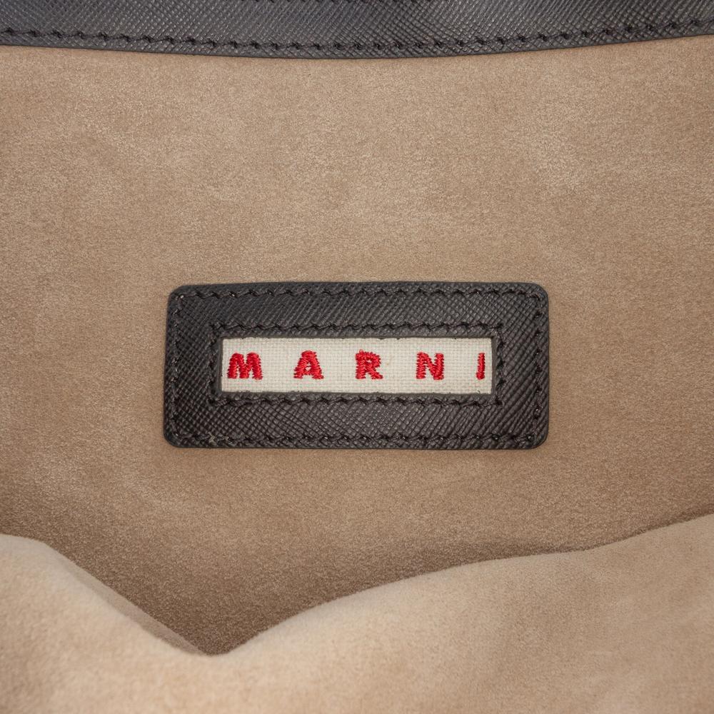Marni A Marni Brown with Black Calf Leather Bicolor 9 to 5 Tote France