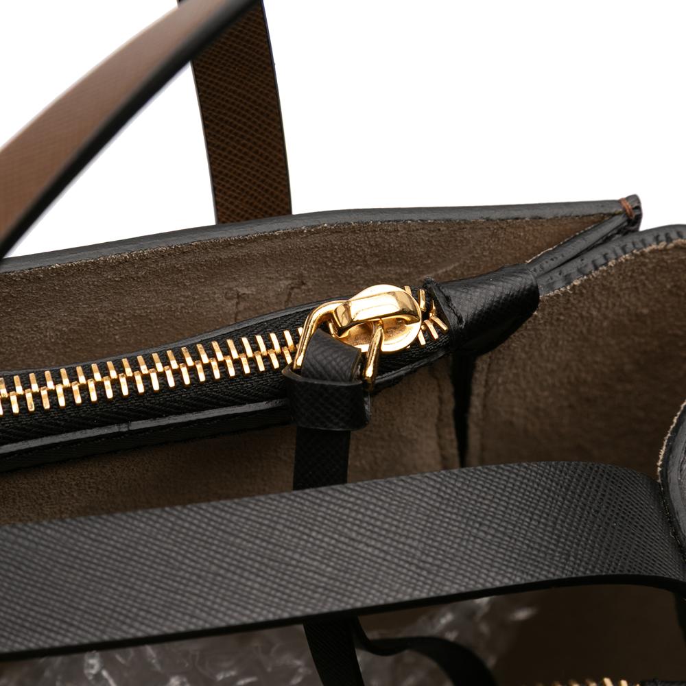 Marni A Marni Brown with Black Calf Leather Bicolor 9 to 5 Tote France