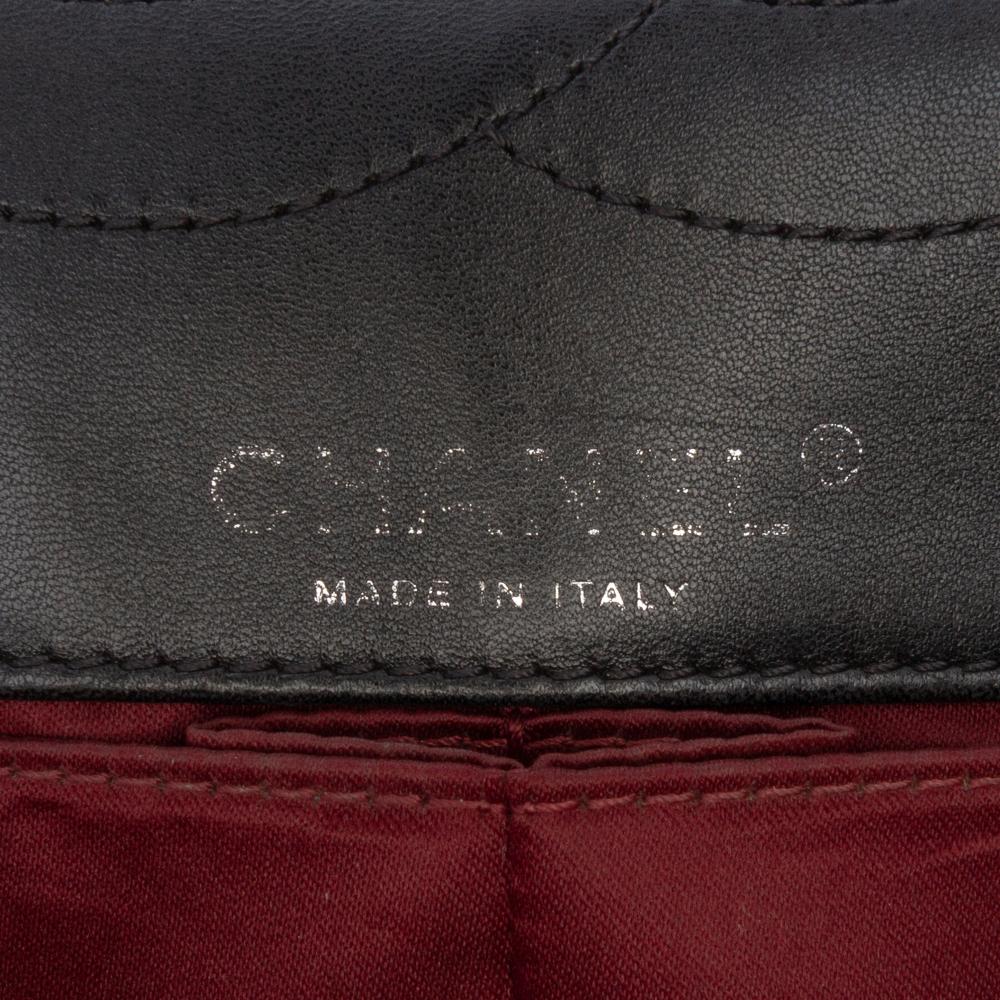 Chanel AB Chanel Black Patent Leather Leather Jumbo Patent Embossed Lucky Symbols Flap Italy