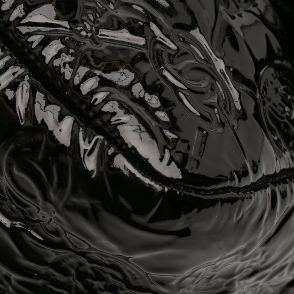 Chanel AB Chanel Black Patent Leather Leather Jumbo Patent Embossed Lucky Symbols Flap Italy