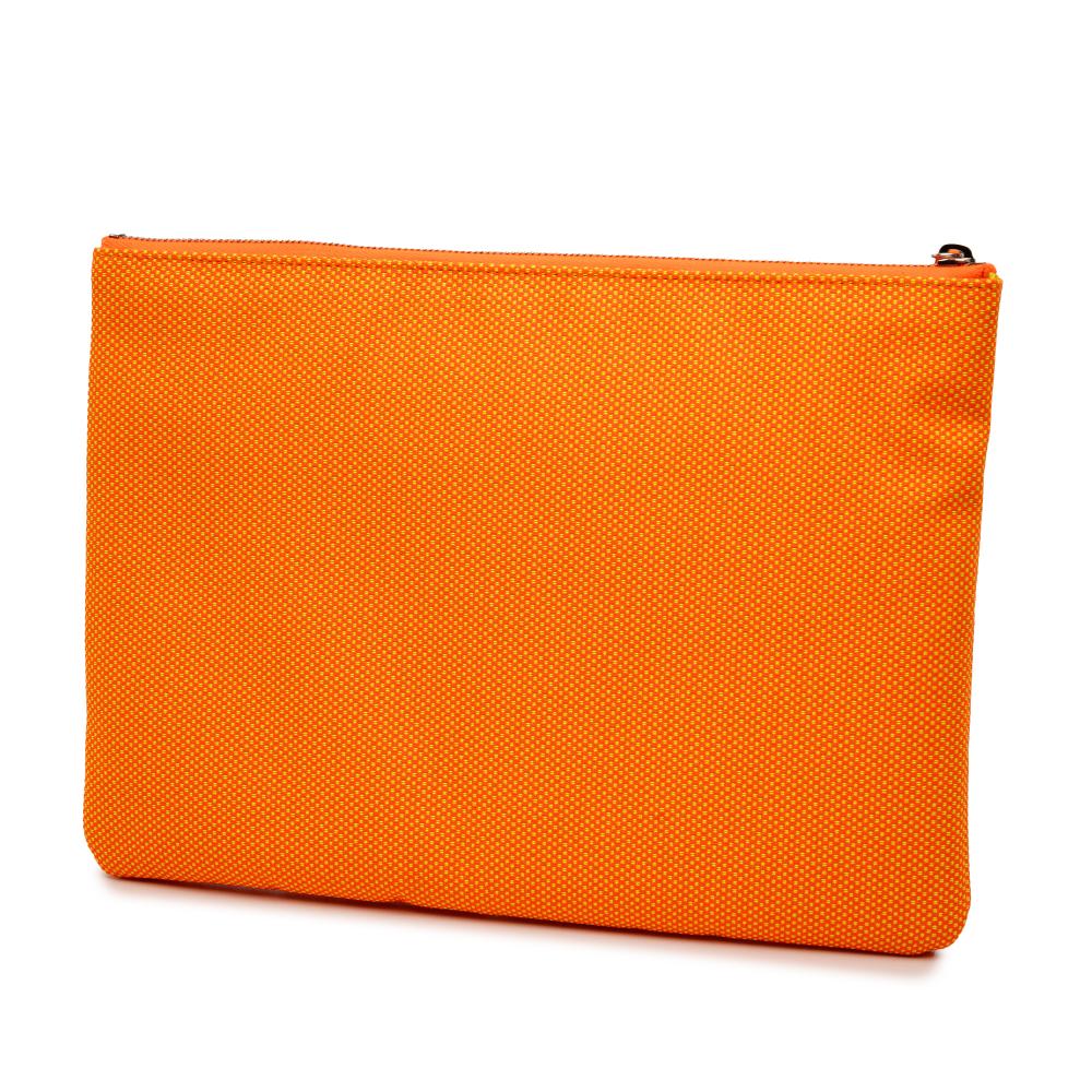 Chanel AB Chanel Orange Fiber Fabric Medium Mixed Deauville O Case Clutch Italy