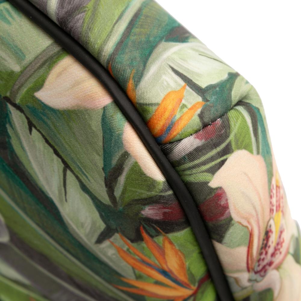 Dolce&Gabbana A Dolce & Gabbana Green Chemical Fiber Fabric Neoprene Tropical Print Palermo Belt Bag Italy