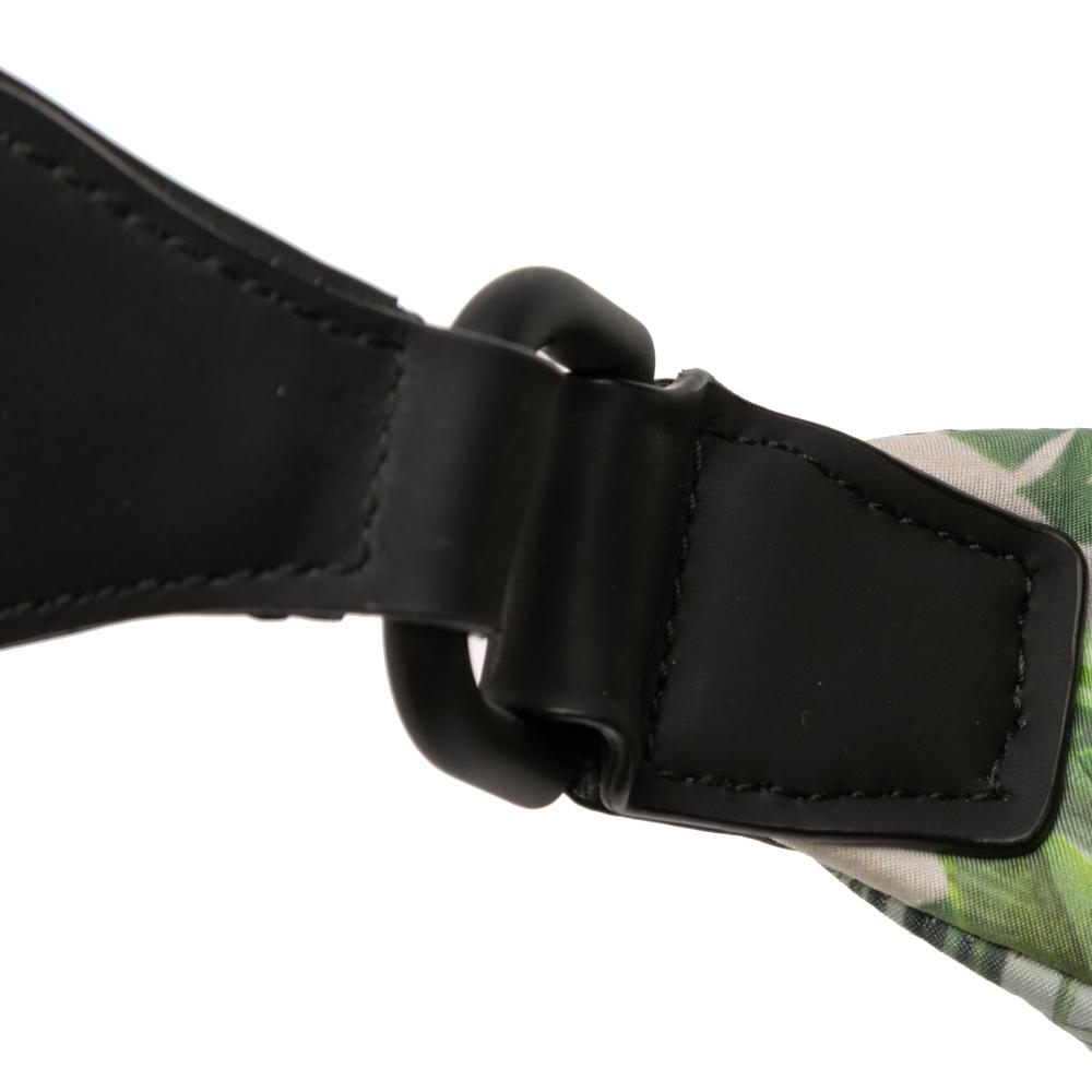 Dolce&Gabbana A Dolce & Gabbana Green Chemical Fiber Fabric Neoprene Tropical Print Palermo Belt Bag Italy