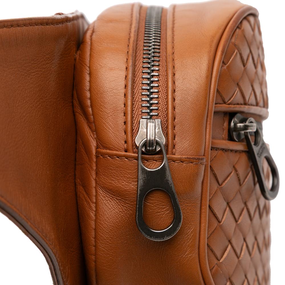Bottega Veneta AB Bottega Veneta Brown Bronze Nappa Leather Leather Nappa Intrecciato Belt Bag Italy