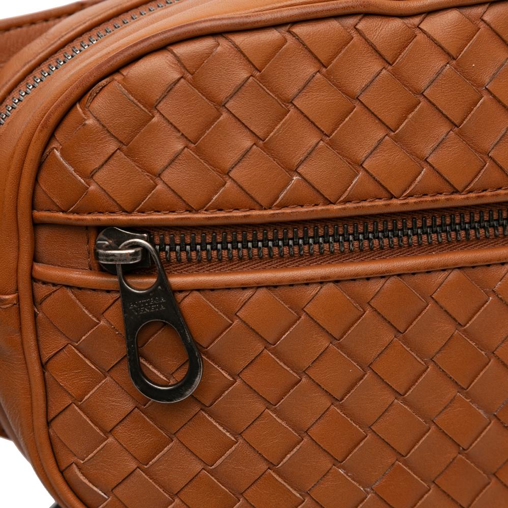 Bottega Veneta AB Bottega Veneta Brown Bronze Nappa Leather Leather Nappa Intrecciato Belt Bag Italy