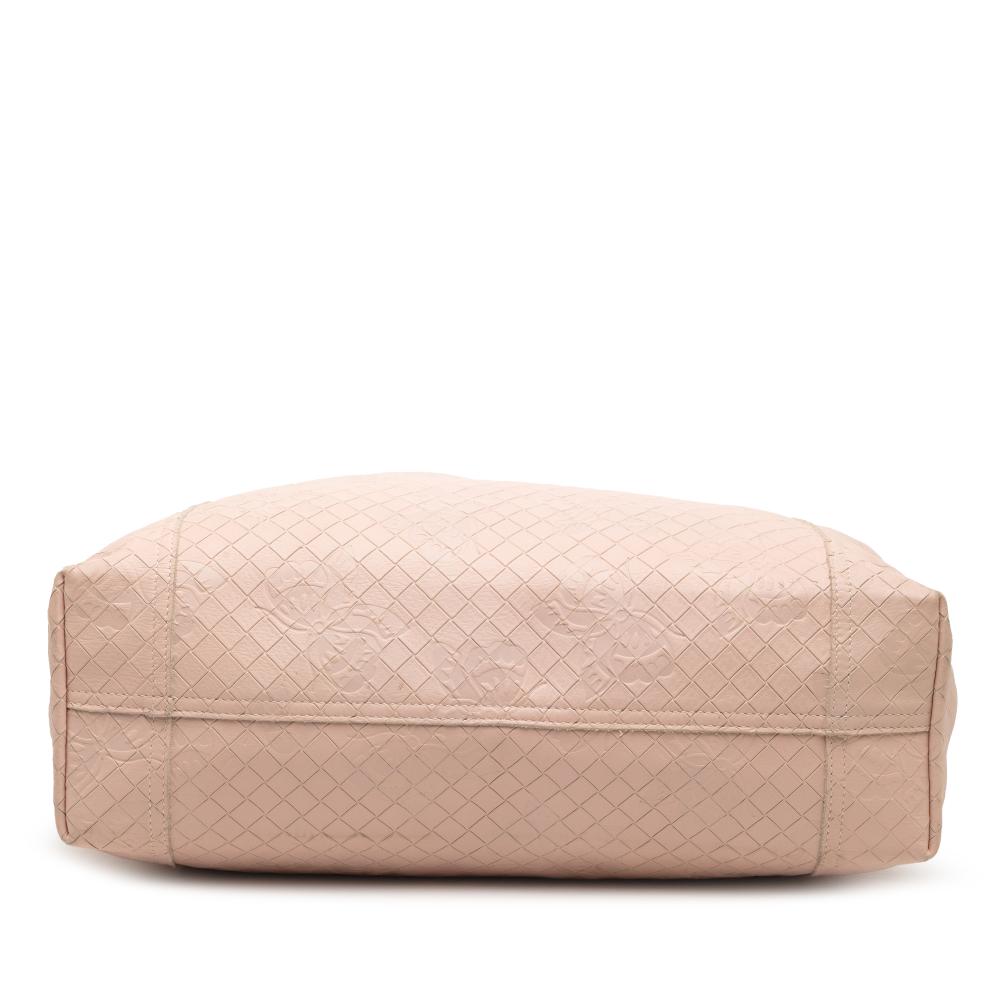 Bottega Veneta AB Bottega Veneta Pink Light Pink Calf Leather Intrecciomirage Butterfly Tote Italy