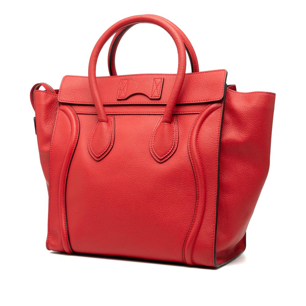 Celine AB Celine Orange Dark Orange Calf Leather Mini Luggage Tote Italy