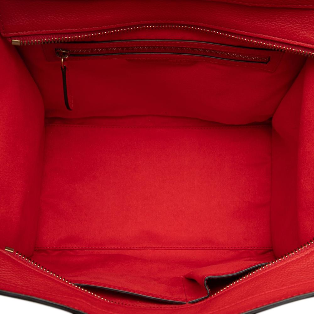 Celine AB Celine Orange Dark Orange Calf Leather Mini Luggage Tote Italy