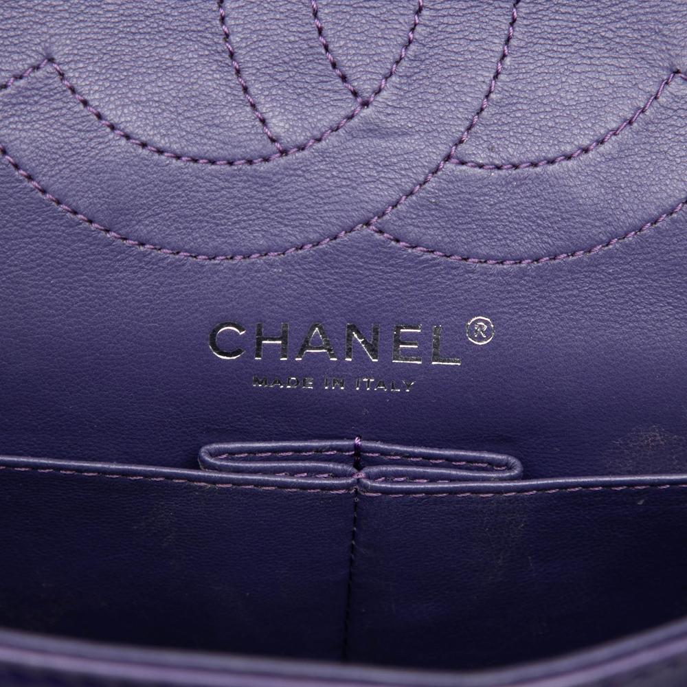 Chanel Purple Quilted Lambskin Reissue 2.55 Double Flap 226 Italy