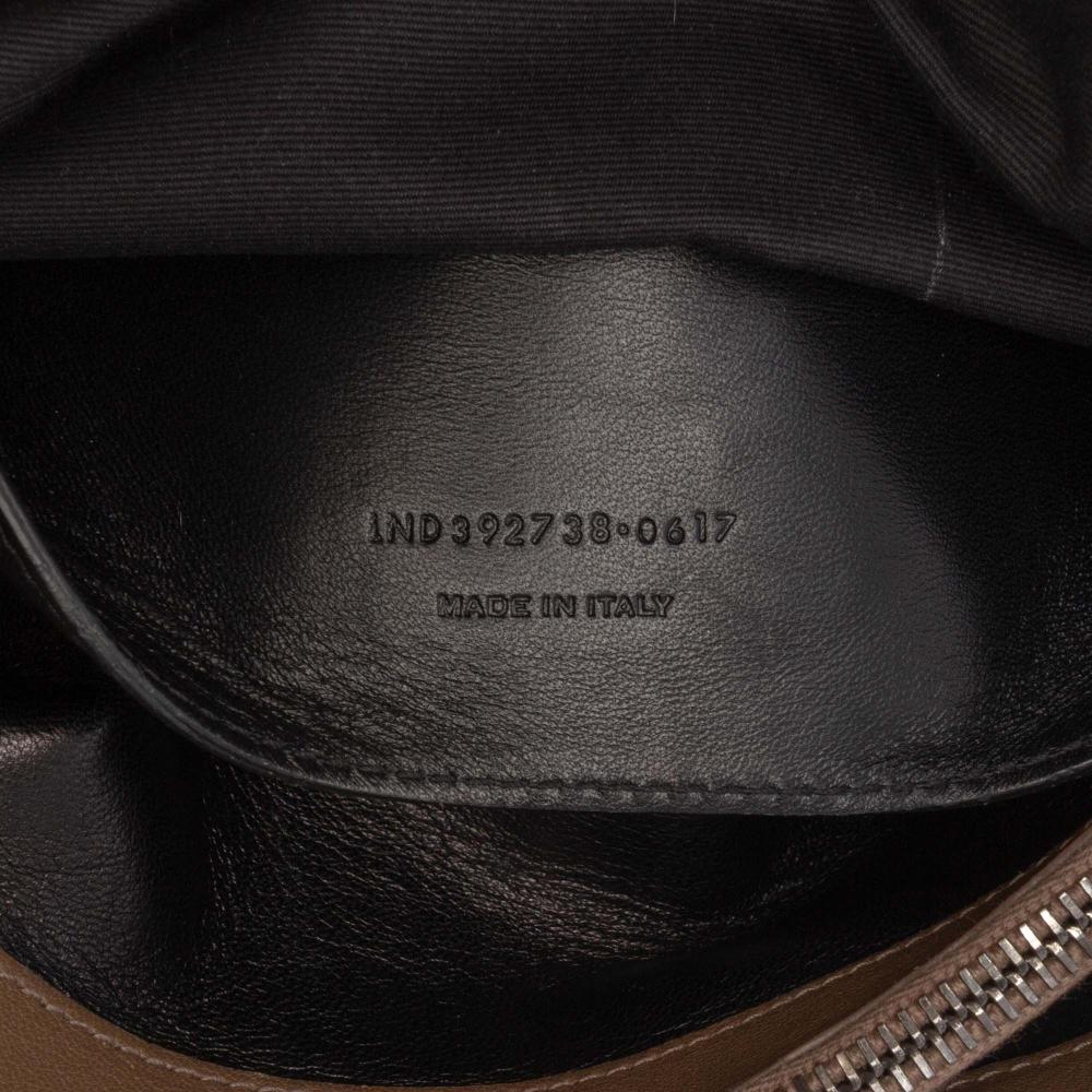 Saint Laurent Brown Sheepskin Leather Leather Large Quilted Chevron Sheepskin College Satchel Italy