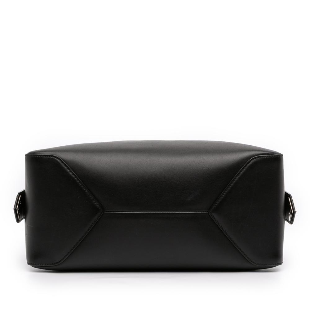 Prada AB Prada Black Calf Leather Medium Brushed Supernova Satchel Italy