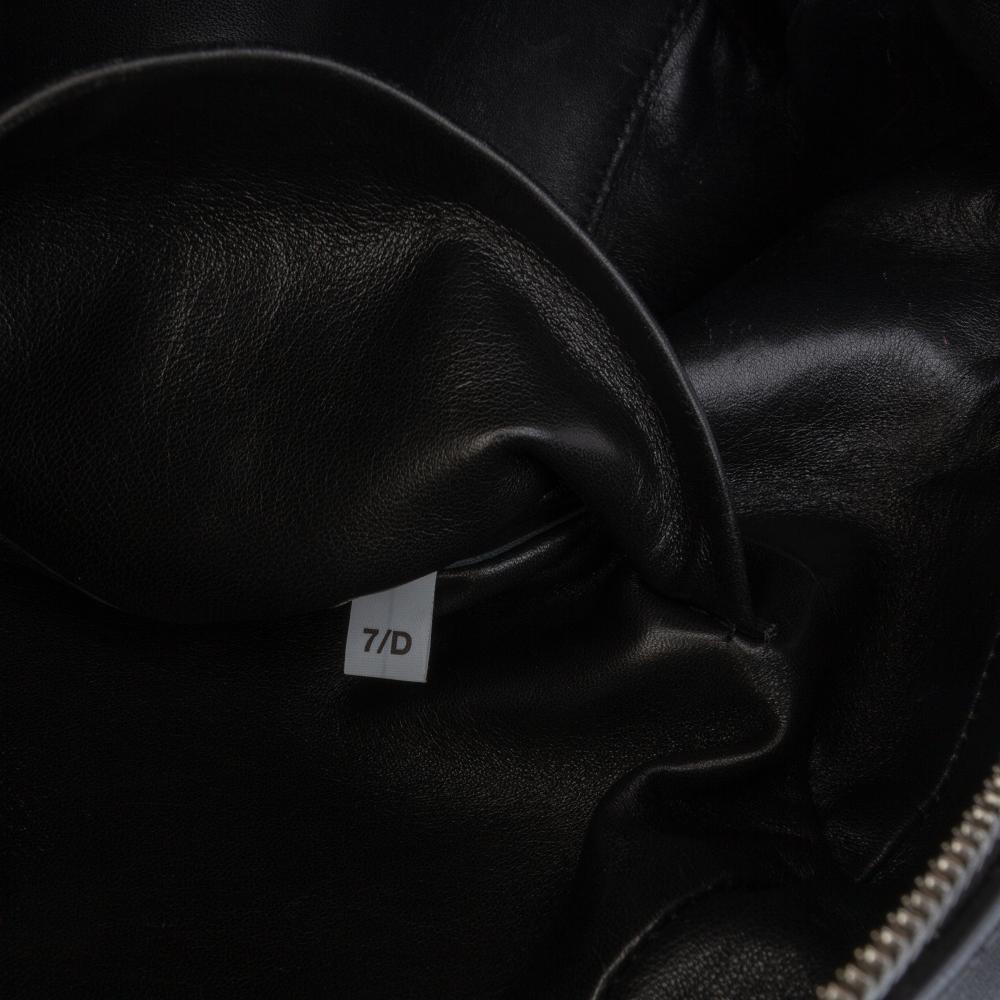 Prada AB Prada Black Calf Leather Medium Brushed Supernova Satchel Italy