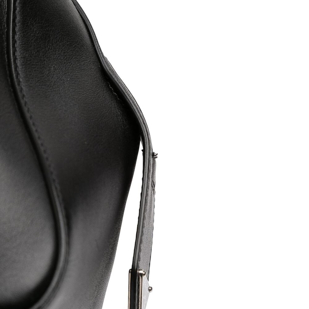 Prada AB Prada Black Calf Leather Medium Brushed Supernova Satchel Italy