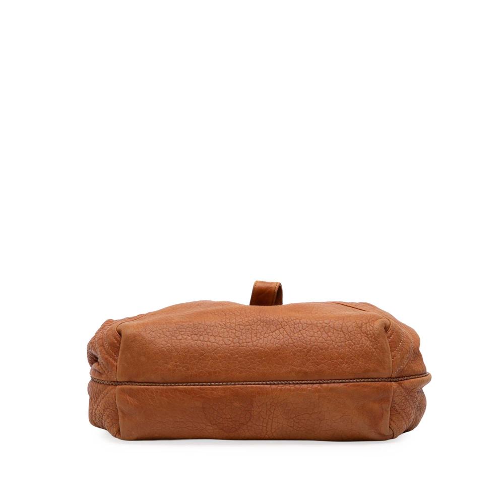 Fendi B Fendi Brown Calf Leather Large Spy Handbag Italy