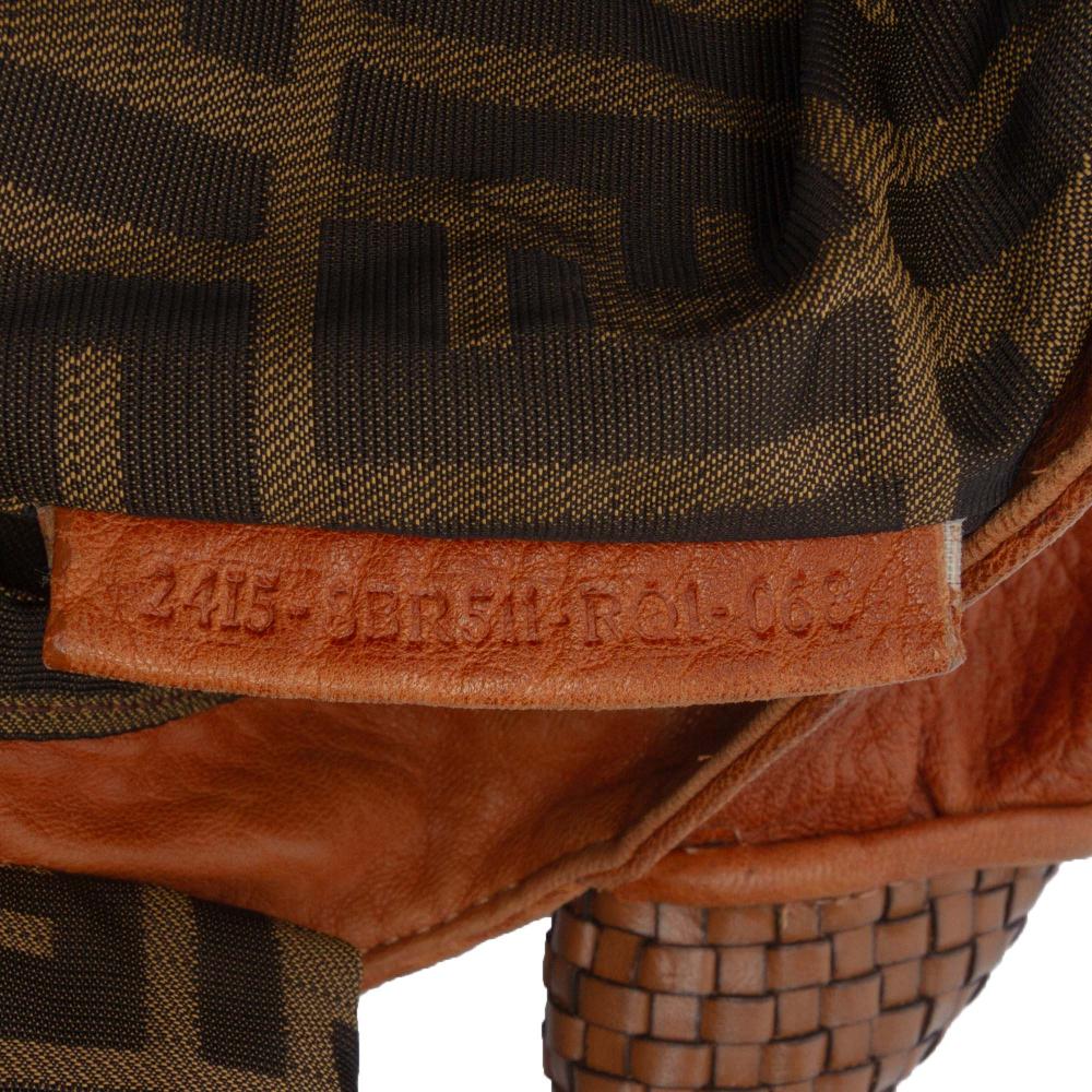 Fendi B Fendi Brown Calf Leather Large Spy Handbag Italy