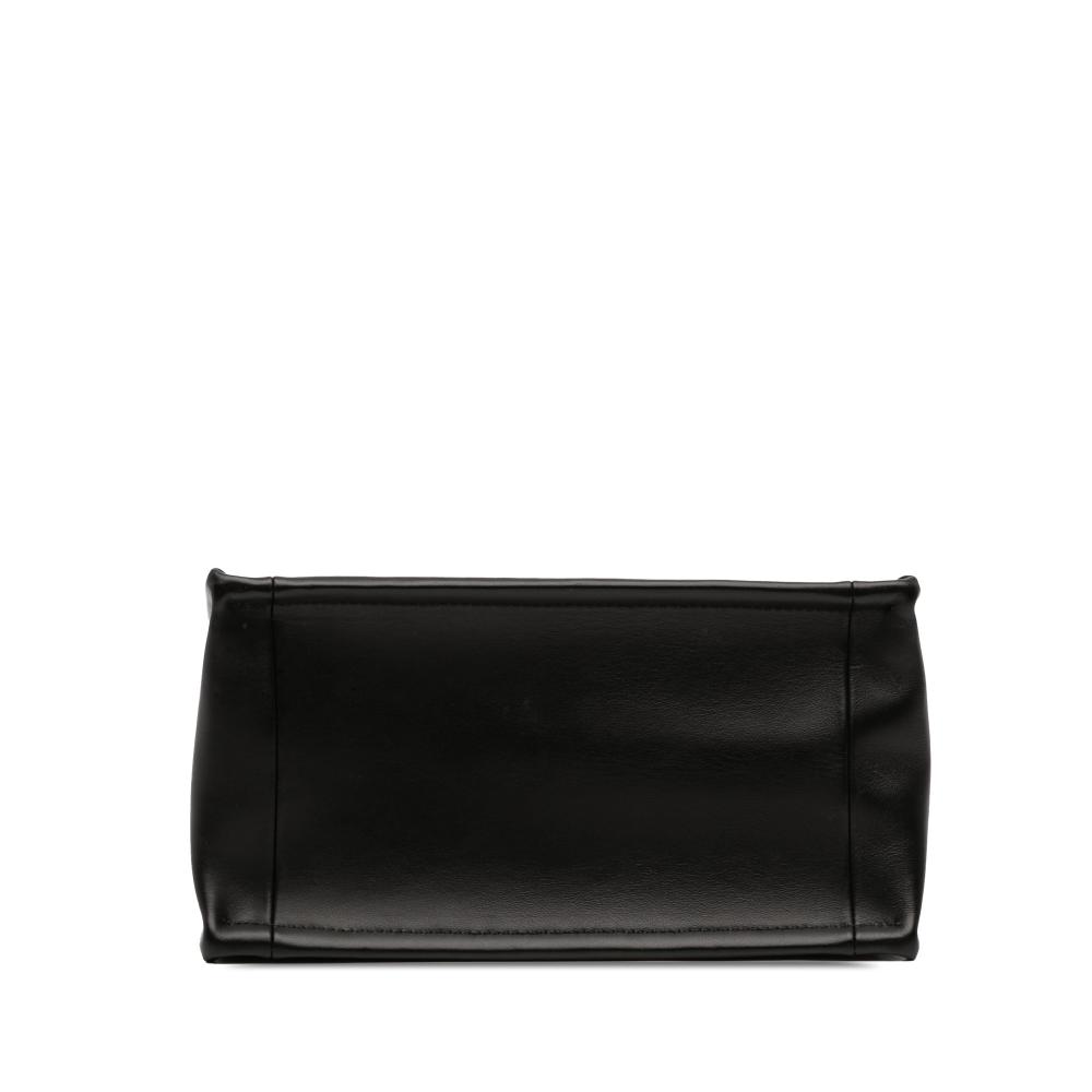 Christian Dior AB Dior Black Canvas Fabric Small Embroidered Plan De Paris Book Tote Italy