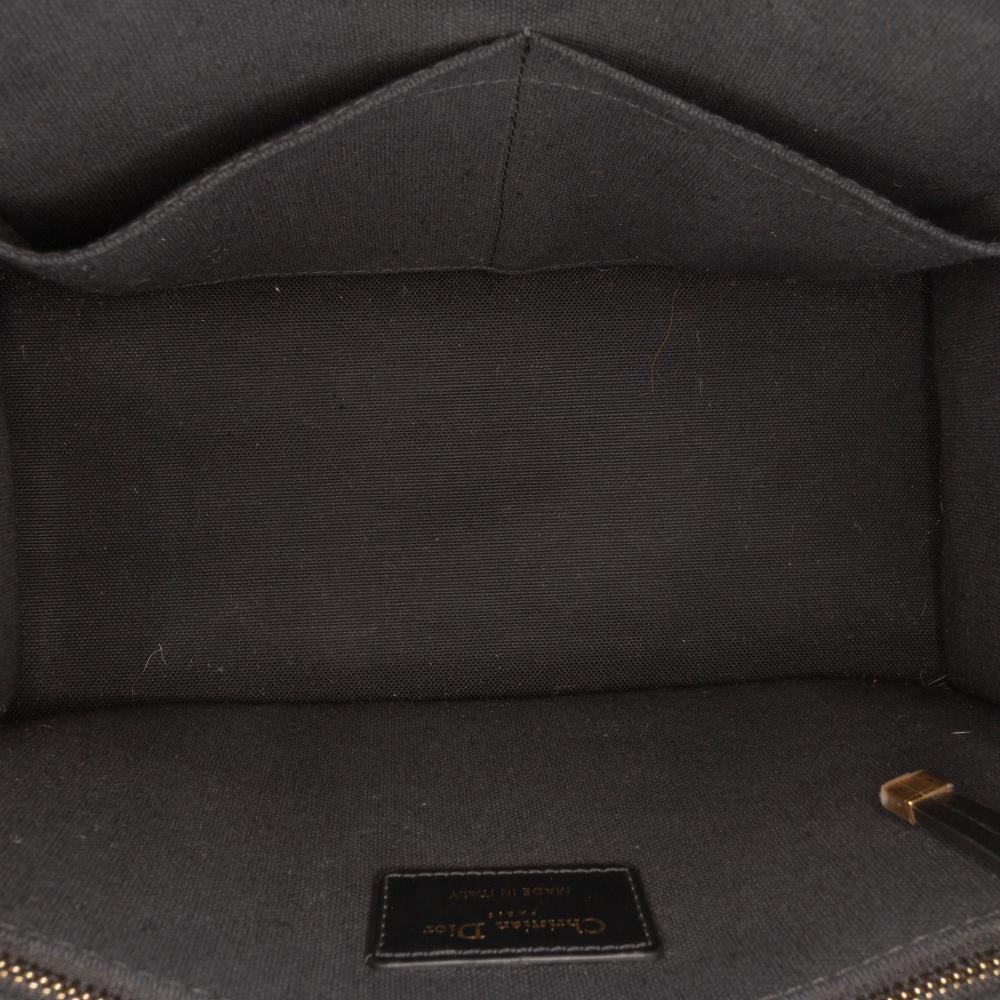 Christian Dior AB Dior Black Canvas Fabric Small Embroidered Plan De Paris Book Tote Italy