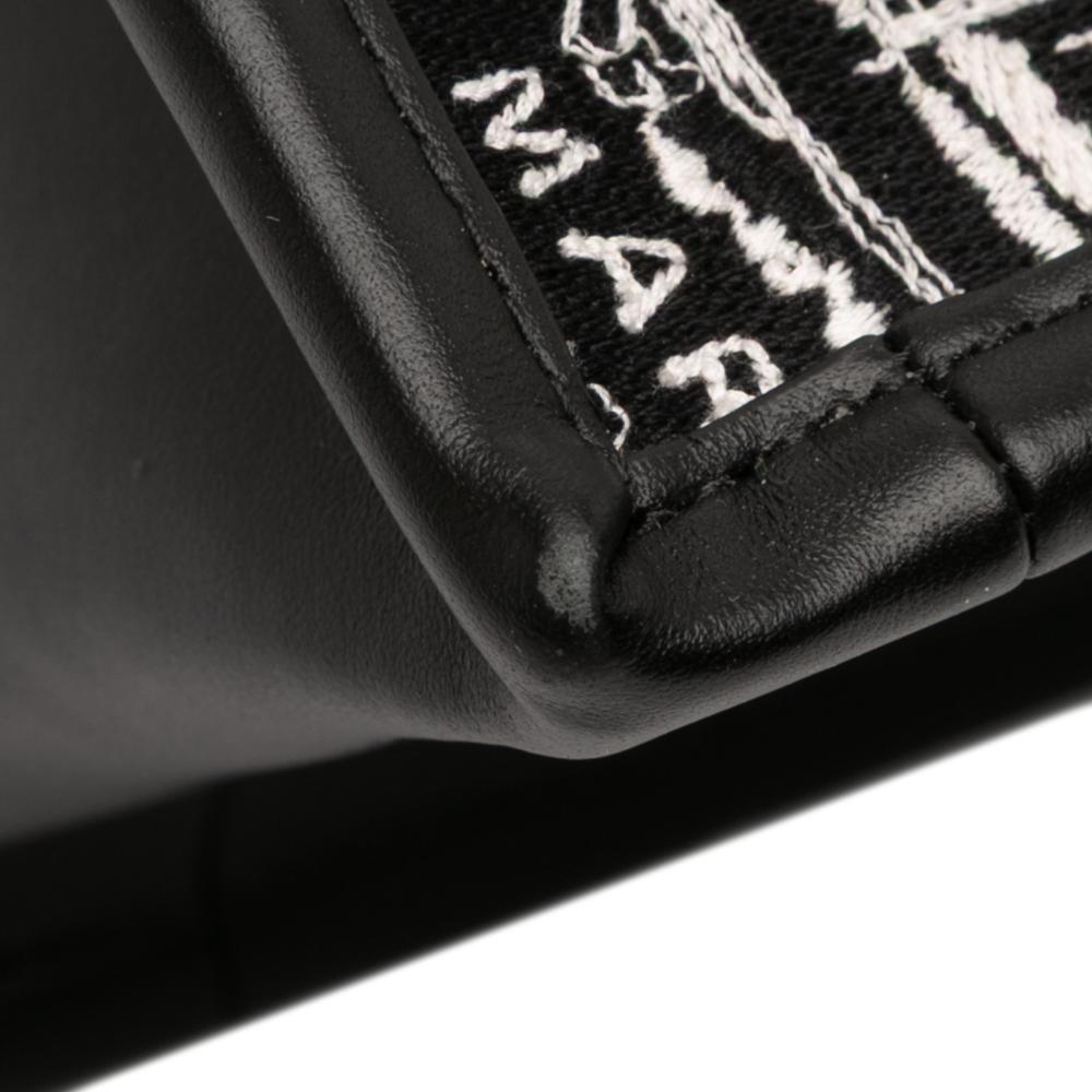 Christian Dior AB Dior Black Canvas Fabric Small Embroidered Plan De Paris Book Tote Italy