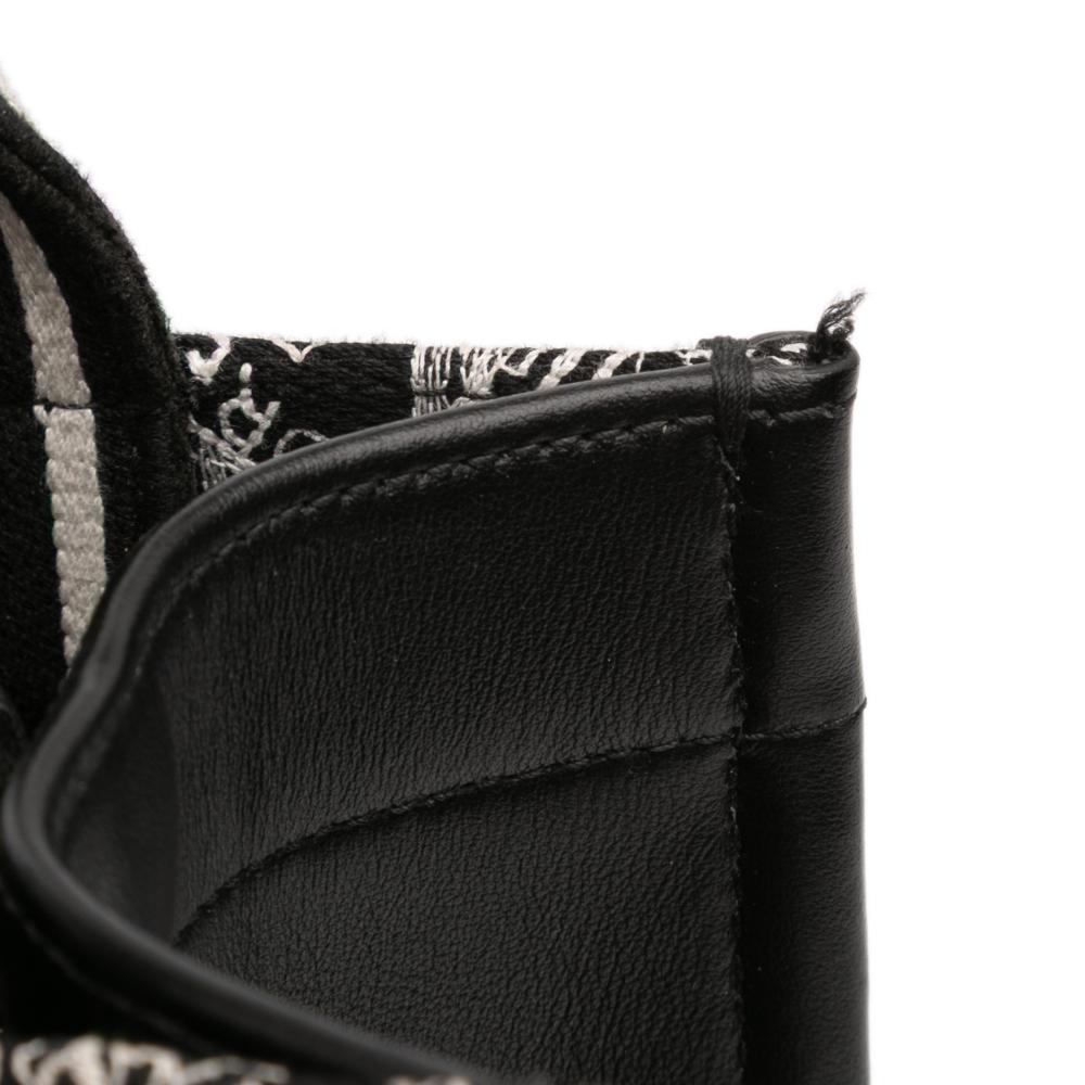 Christian Dior AB Dior Black Canvas Fabric Small Embroidered Plan De Paris Book Tote Italy