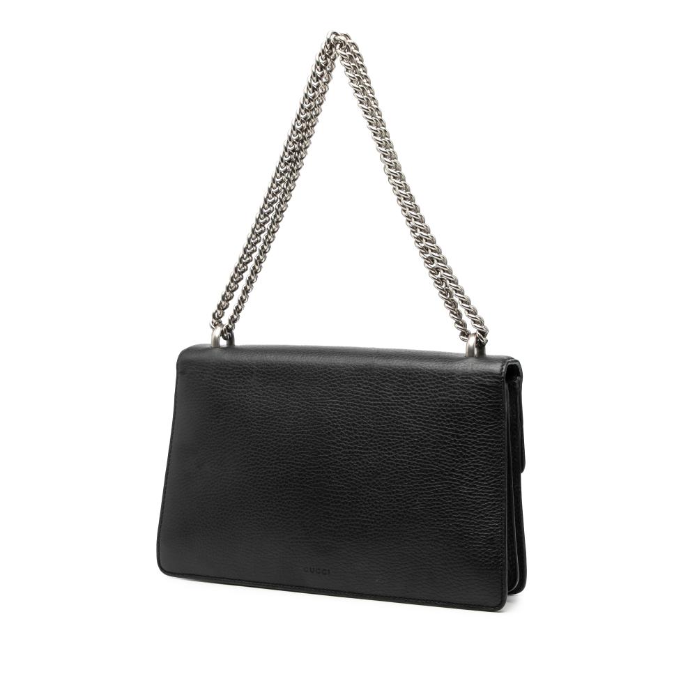 Gucci B Gucci Black Calf Leather Small Dionysus Shoulder Bag Italy