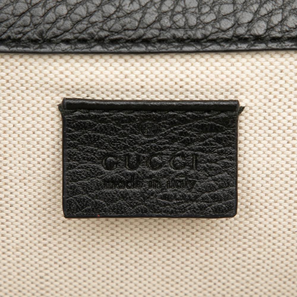 Gucci B Gucci Black Calf Leather Small Dionysus Shoulder Bag Italy