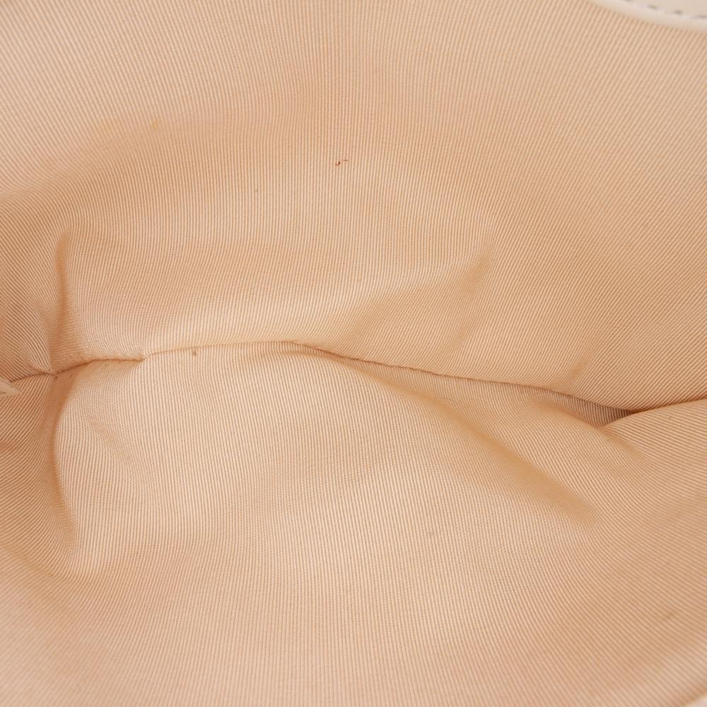 Chanel AB Chanel White Ivory Calf Leather Small Quilted skin Pearl CC Accordion Flap Italy