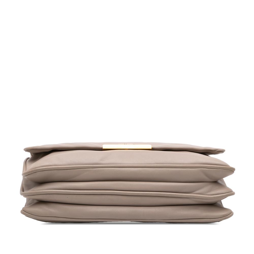 Miu Miu B Miu Miu Gray Lambskin Leather Leather Shoulder Bag Turkey