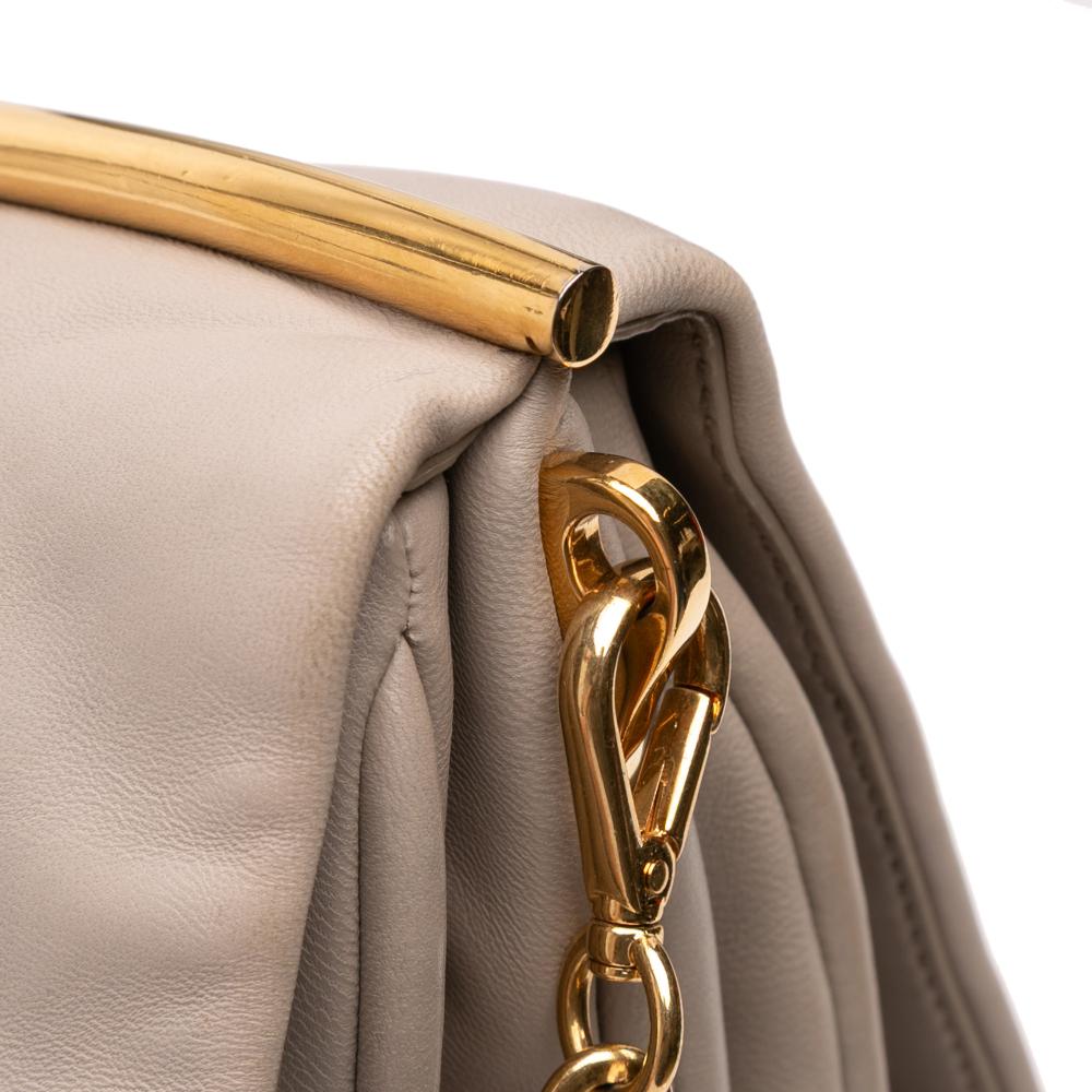 Miu Miu B Miu Miu Gray Lambskin Leather Leather Shoulder Bag Turkey
