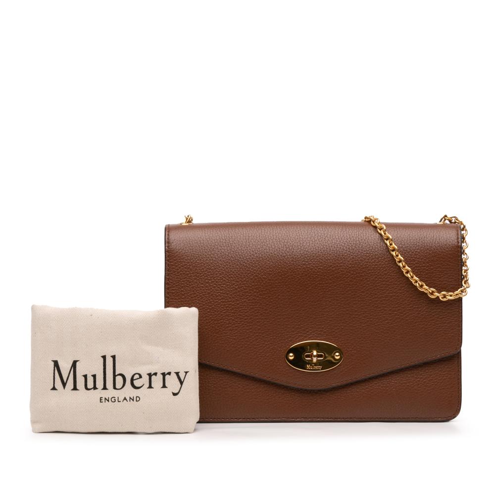 Mulberry B Mulberry Brown Calf Leather Medium Grained skin Darley Crossbody Vietnam