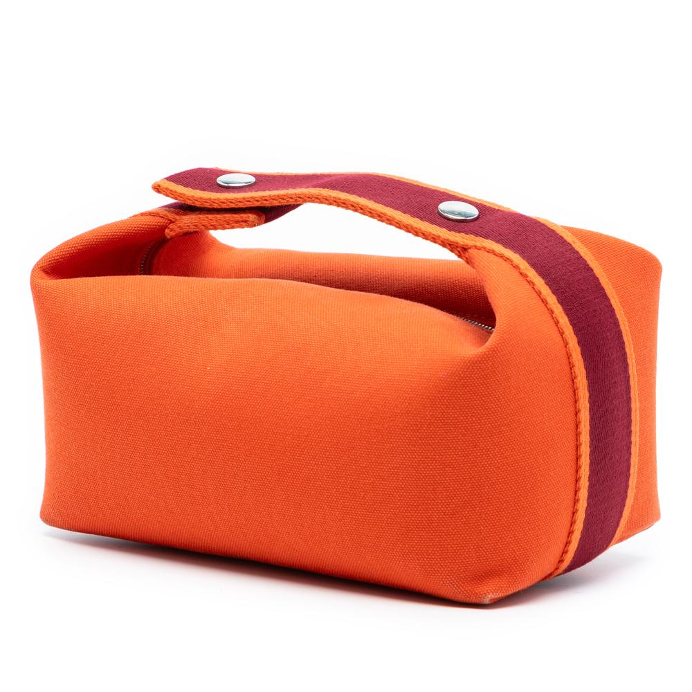 Hermès AB Hermès Orange Dark Orange Canvas Fabric Small Toile Bride A Brac Case France