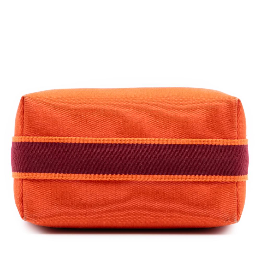 Hermès AB Hermès Orange Dark Orange Canvas Fabric Small Toile Bride A Brac Case France