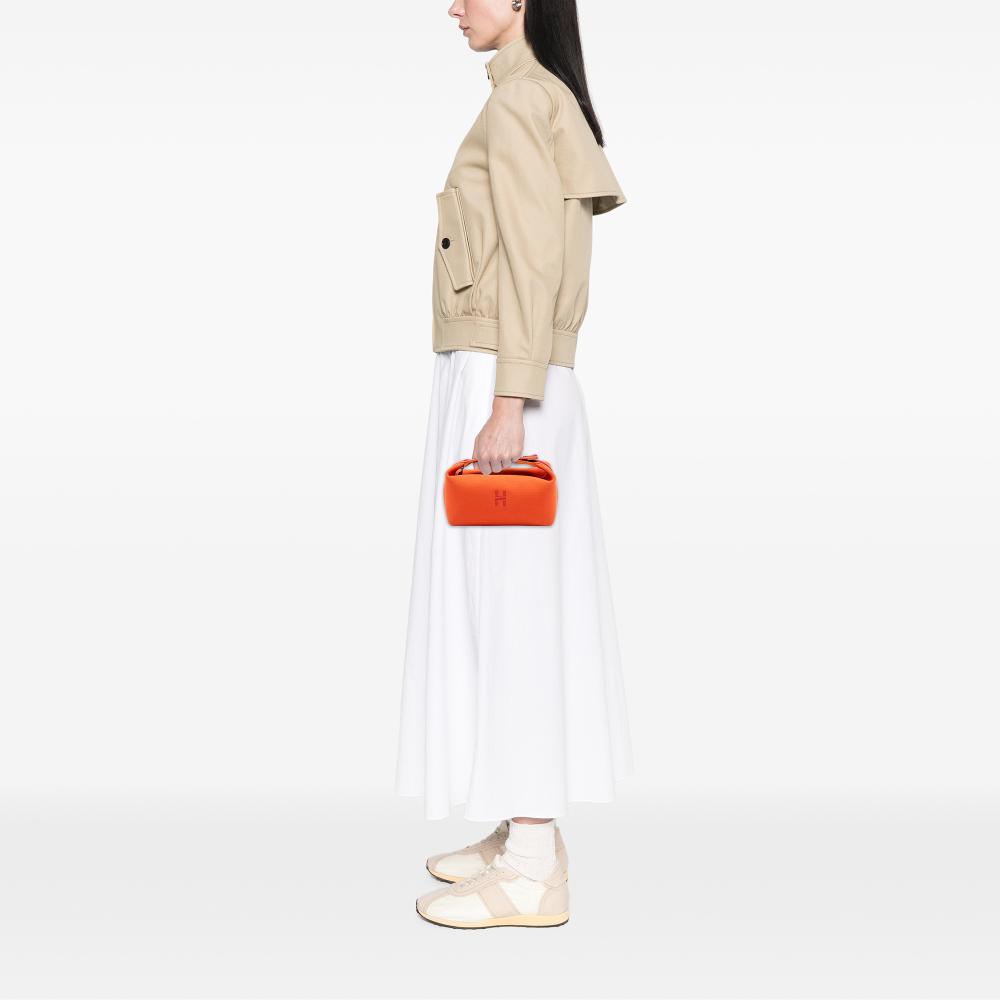 Hermès AB Hermès Orange Dark Orange Canvas Fabric Small Toile Bride A Brac Case France