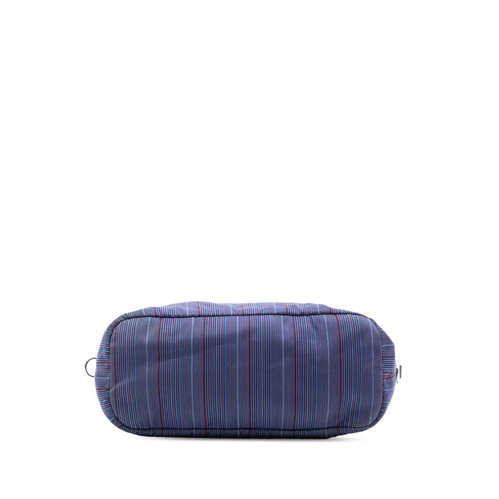 Prada B Prada Blue with Multi Nylon Fabric Tessuto Stampato Satchel Italy