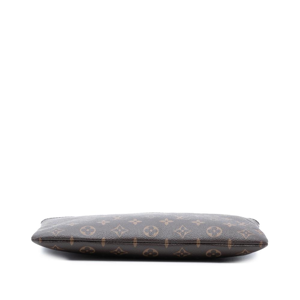Louis Vuitton AB Louis Vuitton Brown with Pink Monogram Canvas Fabric Monogram Daily Pouch France
