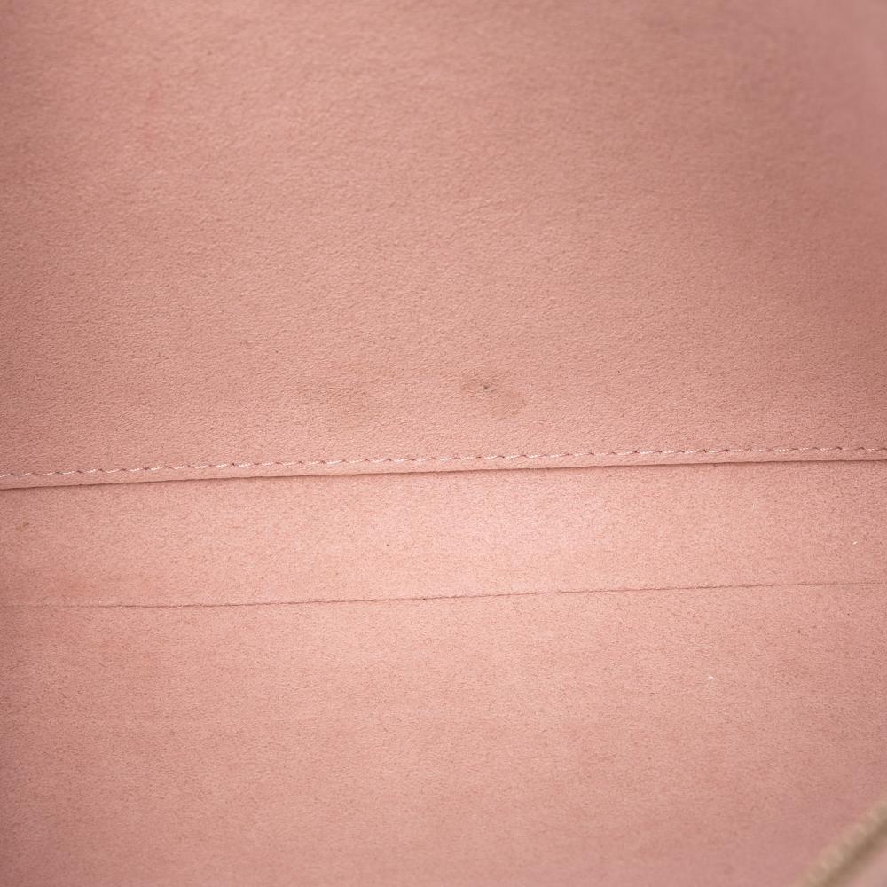 Louis Vuitton AB Louis Vuitton Brown with Pink Monogram Canvas Fabric Monogram Daily Pouch France