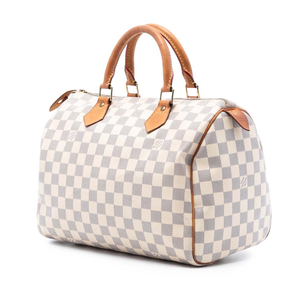 Louis Vuitton B Louis Vuitton White Damier Canvas Fabric Damier Azur Speedy 30 France