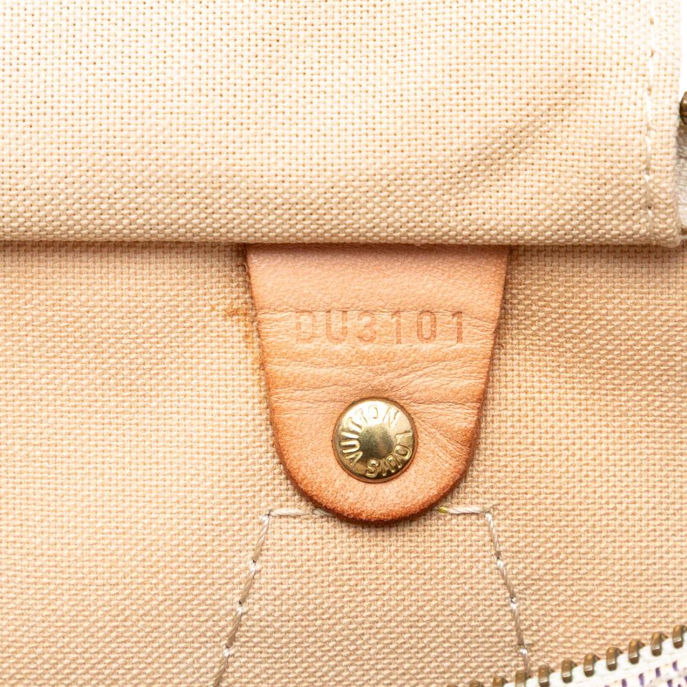 Louis Vuitton B Louis Vuitton White Damier Canvas Fabric Damier Azur Speedy 30 France