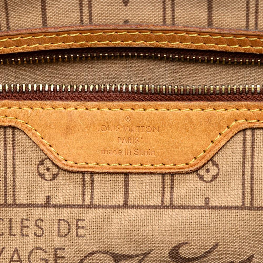 Louis Vuitton B Louis Vuitton Brown Monogram Canvas Fabric Monogram Neverfull MM Spain