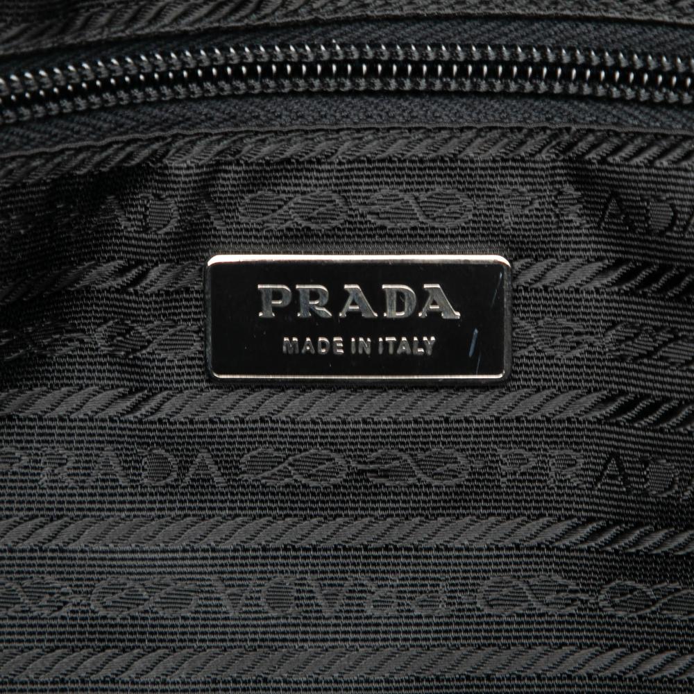 Prada B Prada Black Nylon Fabric Tessuto Travel Bag Italy