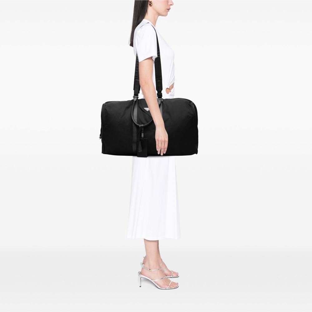 Prada B Prada Black Nylon Fabric Tessuto Travel Bag Italy