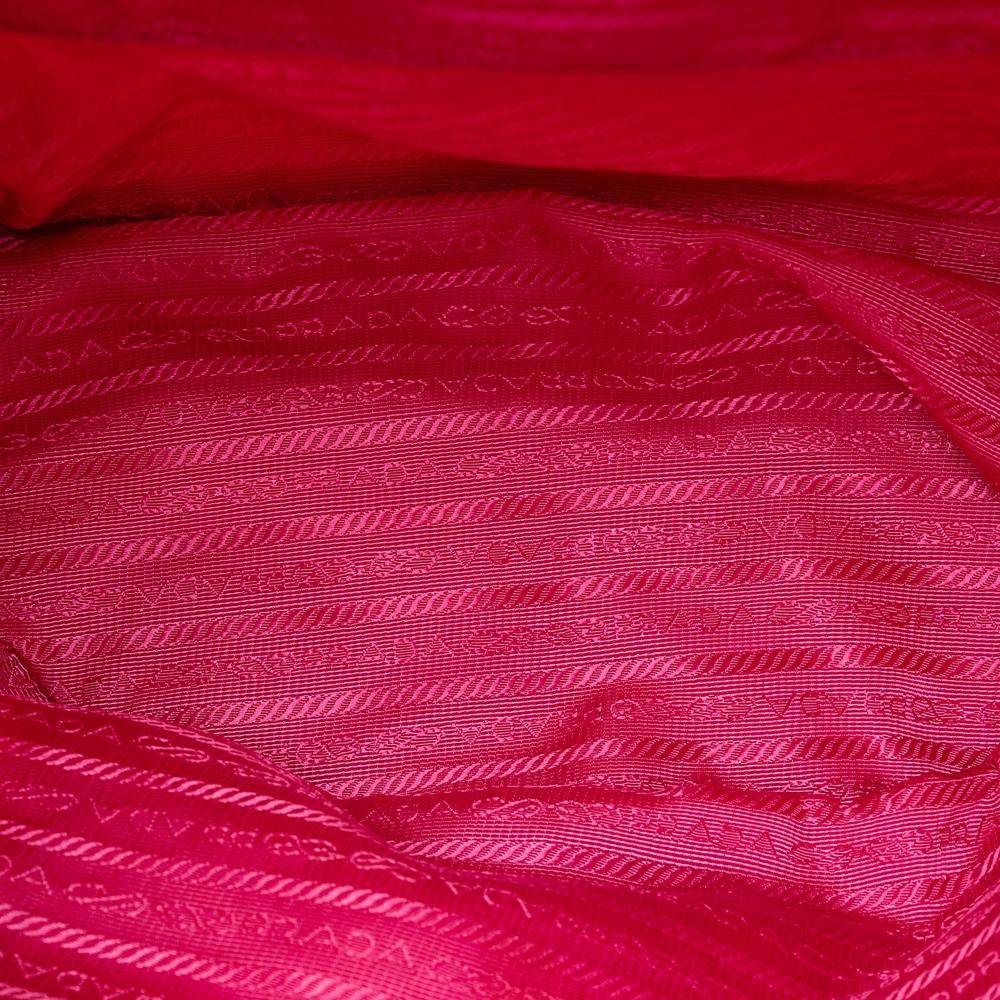 Prada B Prada Pink Nylon Fabric Tessuto Drawstring Backpack Italy