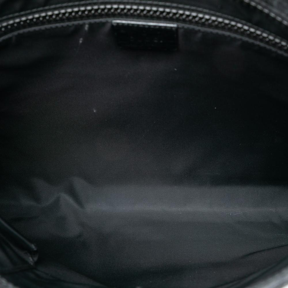 Gucci AB Gucci Black Coated Canvas Fabric GG Supreme Crossbody Italy