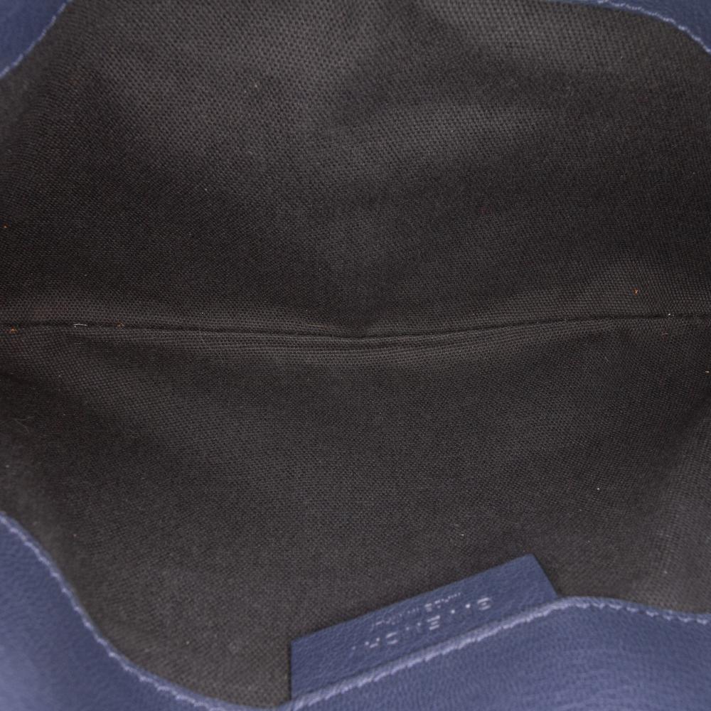 Givenchy B Givenchy Blue Navy Goatskin Leather Medium Antigona Envelope Clutch Italy