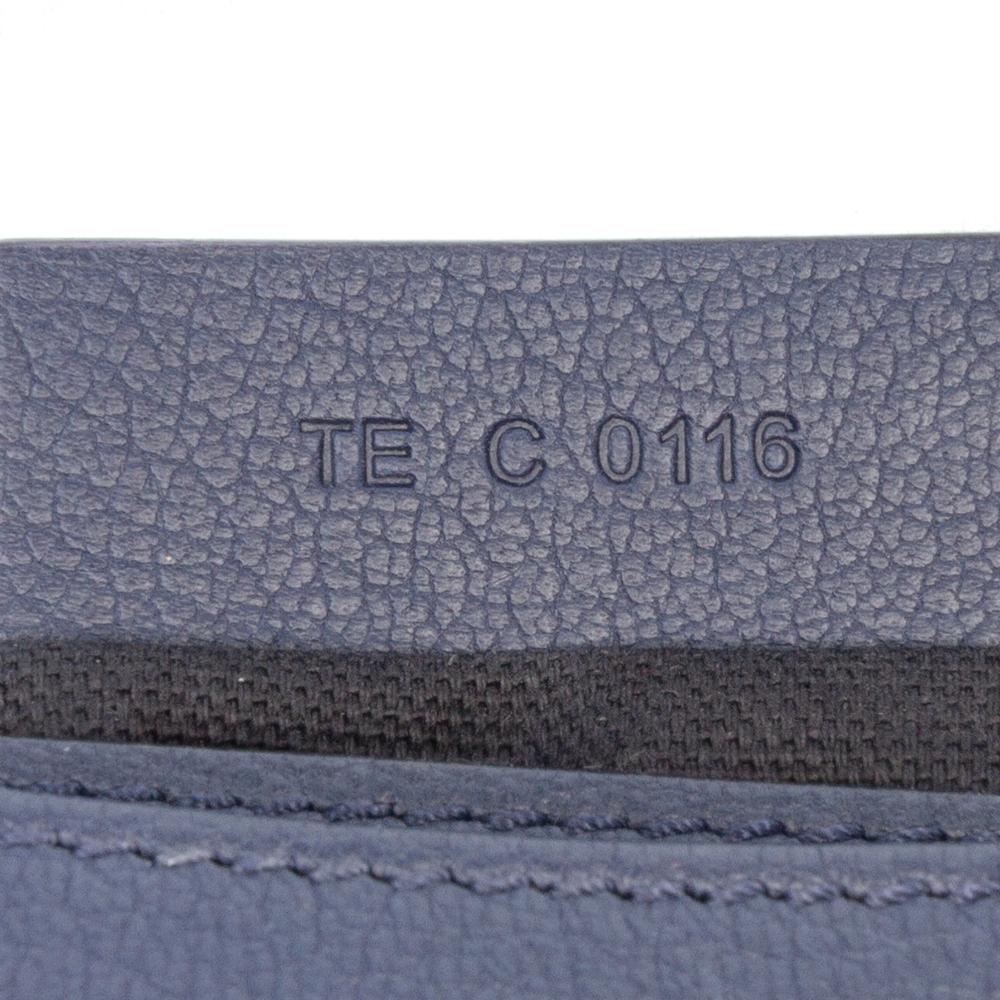 Givenchy B Givenchy Blue Navy Goatskin Leather Medium Antigona Envelope Clutch Italy