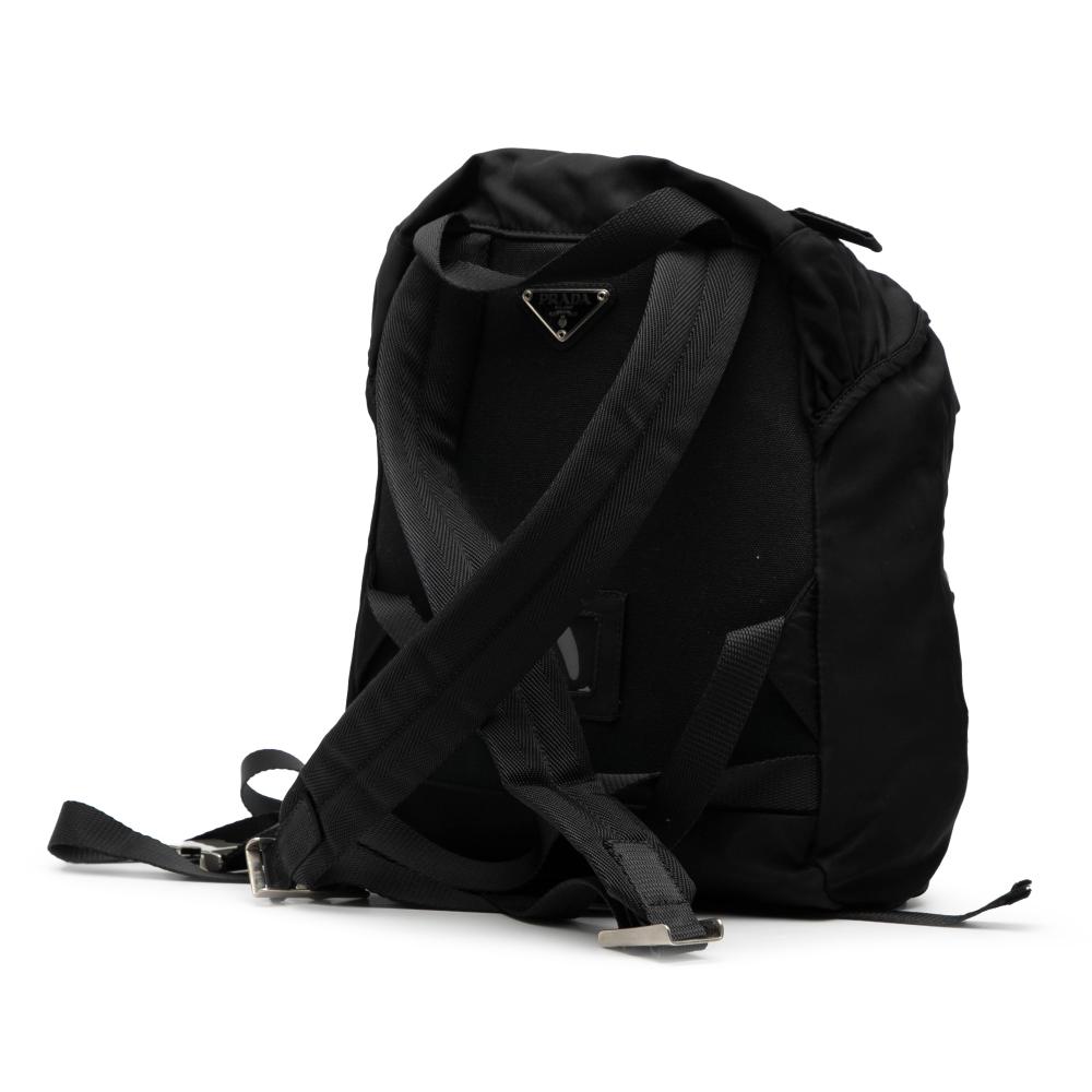 Prada B Prada Black Nylon Fabric Tessuto Montagna Backpack Italy