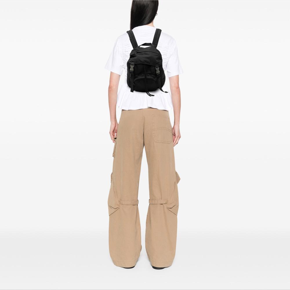 Prada B Prada Black Nylon Fabric Tessuto Montagna Backpack Italy