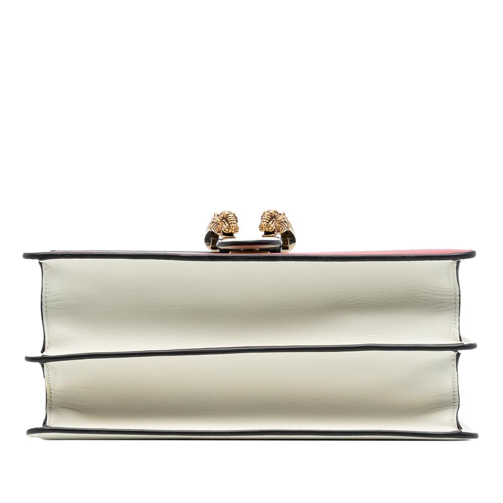 Gucci AB Gucci White Calf Leather Medium Bamboo Dionysus Web Satchel Italy