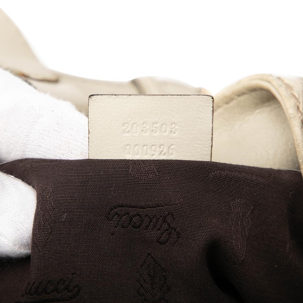 Gucci B Gucci White Off White Calf Leather Guccissima Charlotte Crossbody Italy