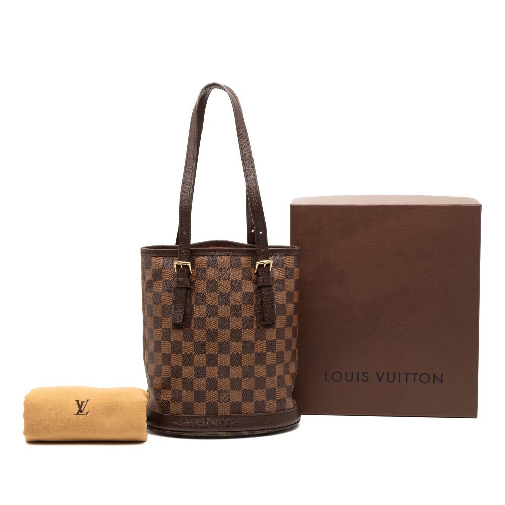 Louis Vuitton B Louis Vuitton Brown Damier Canvas Fabric Damier Ebene Marais United States