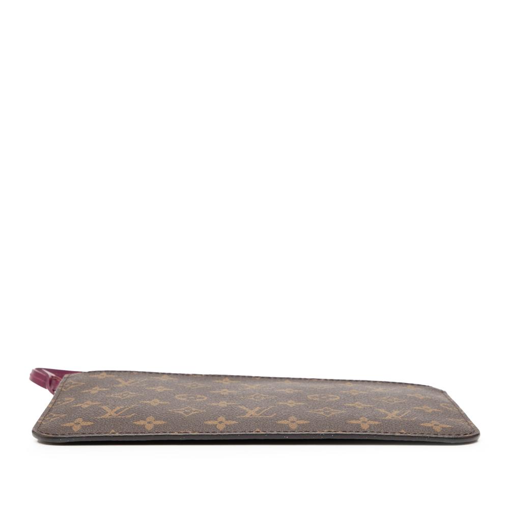 Louis Vuitton AB Louis Vuitton Brown Monogram Canvas Fabric Monogram Neverfull Pouch MM Spain